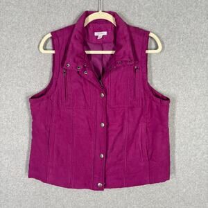 Relativity Vest Large Pink Faux‎ Micro Suede Puffer Padded Farmhouse Hiking